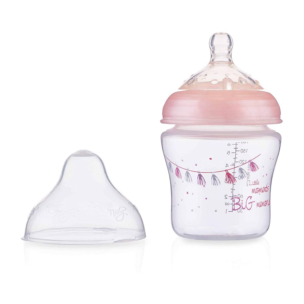Nuby Little Moments SoftFlex 0+ month Pink Bottle 180 mL - Easy Pharmacy LLC