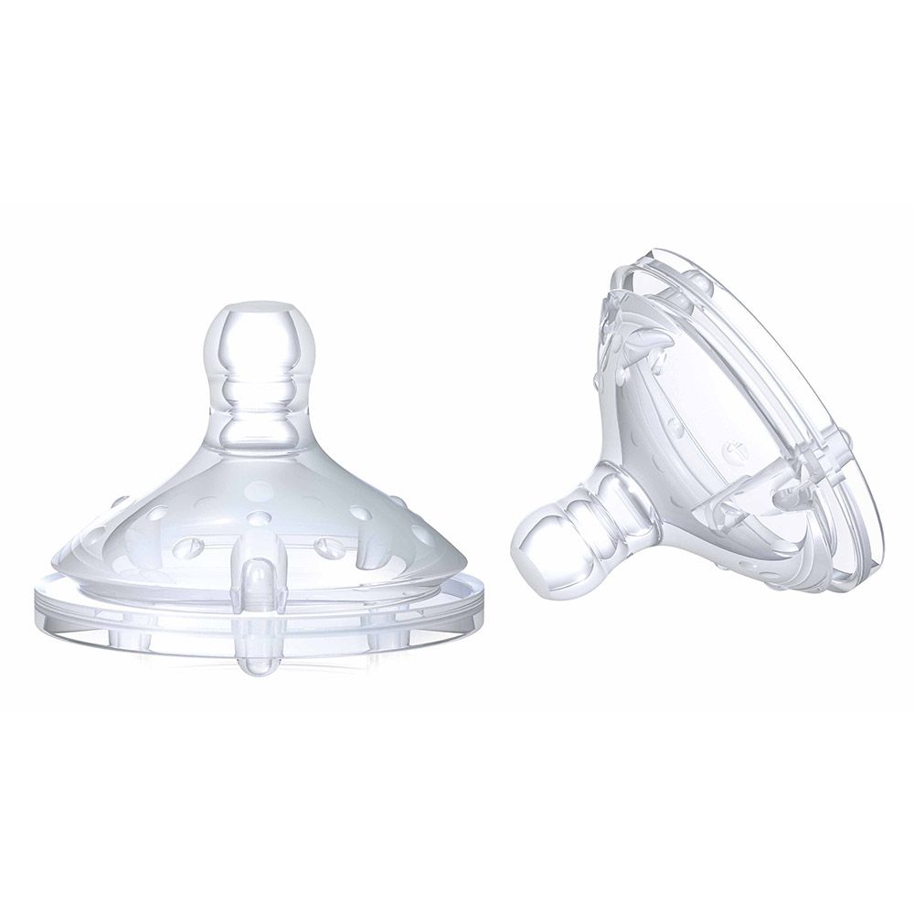 Nuby Anti-colic SoftFlex silicone nipple 1.2.3 flow 0+ month 2's - Easy Pharmacy LLC