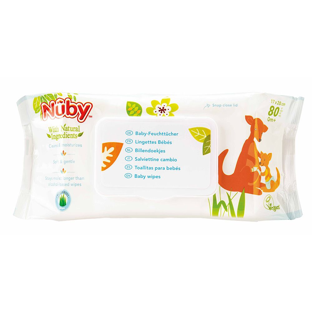 Nuby Baby Wipes 0+ month 80's - Easy Pharmacy LLC