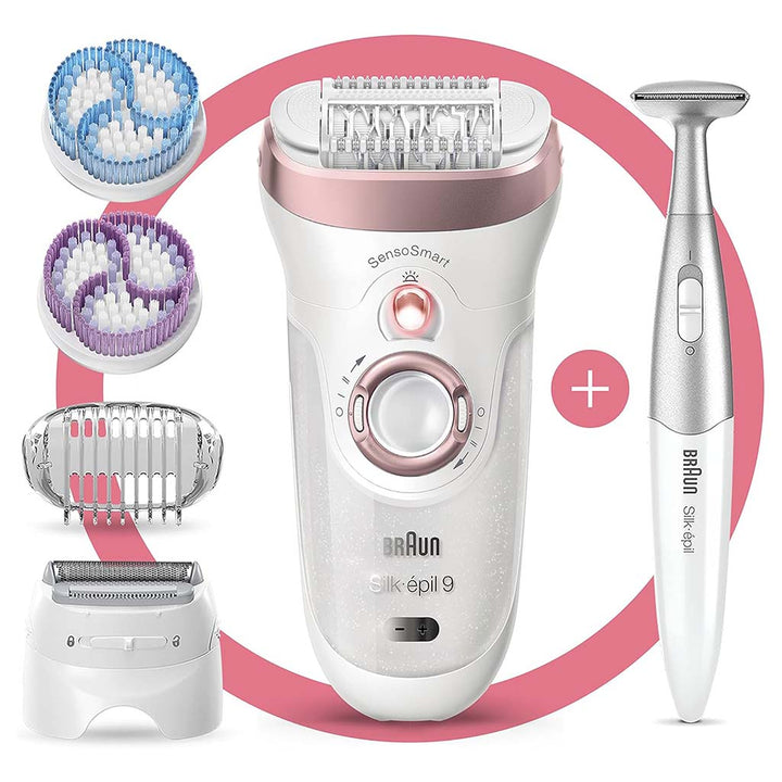 Braun Silk-epil 9 SkinSpa SensoSmart Wet & Dry Epilator 9980 - Easy Pharmacy LLC