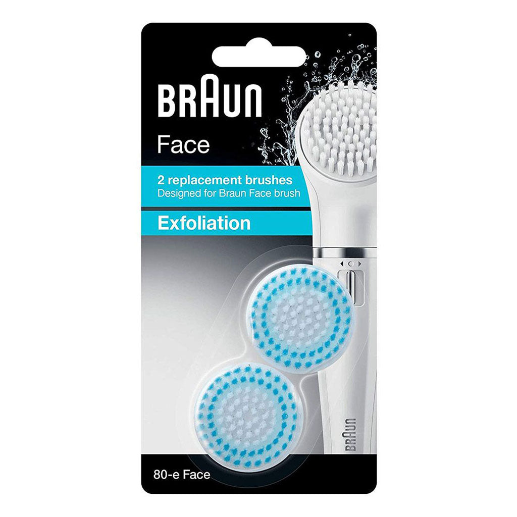 Braun 80-e Face Exfoliation Cleansing Brush Refill 2's - Easy Pharmacy LLC