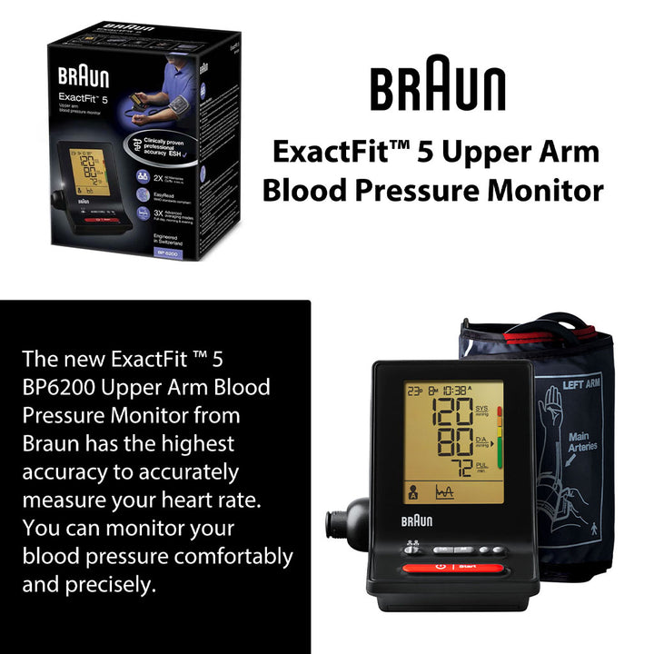 Braun BP-6200 Exactfit 5 Upper Arm BP Monitor - Easy Pharmacy LLC