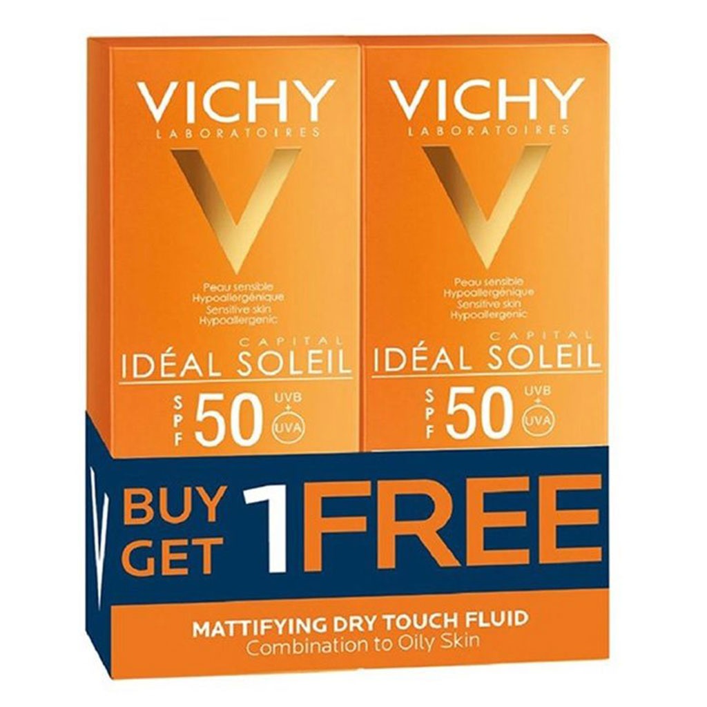 Vichy Ideal Soleil Dry Touch Fluid 1+1 Promo Pack - Easy Pharmacy LLC