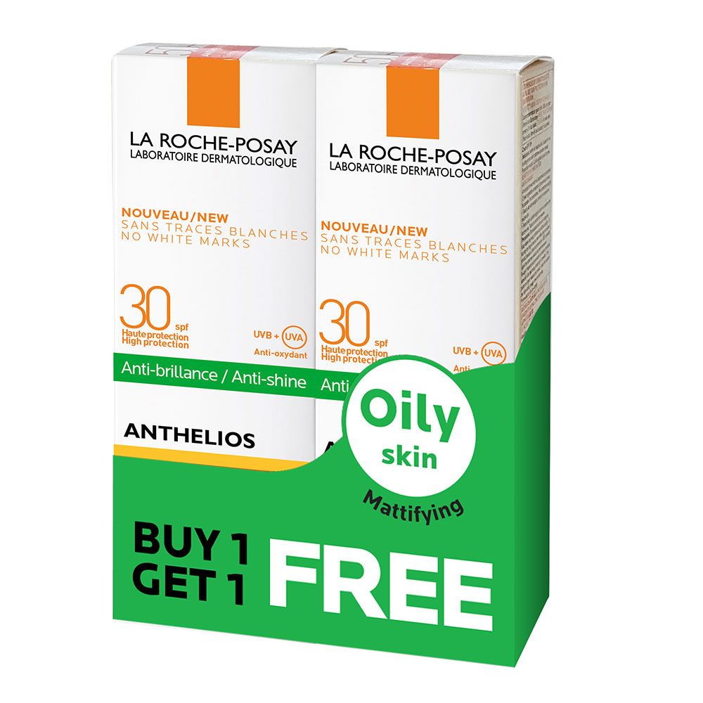 La Roche-Posay Anthelios Facial Sunscreen SPF 30 50 mL 1+1 PROMO PACK - Easy Pharmacy LLC