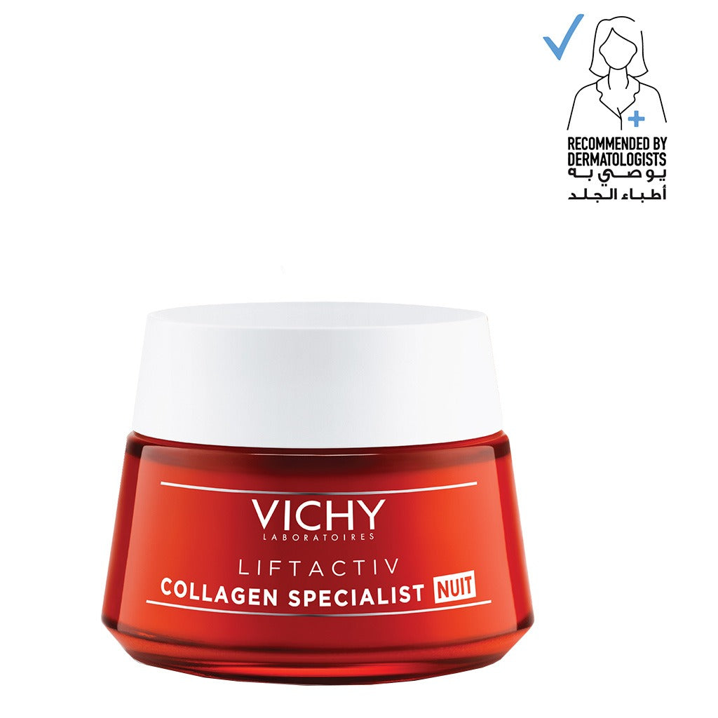 Vichy Liftactiv Collagen Specialist Anti-Aging & Brightening Face Moisturizing Night Cream 50ml - Easy Pharmacy LLC