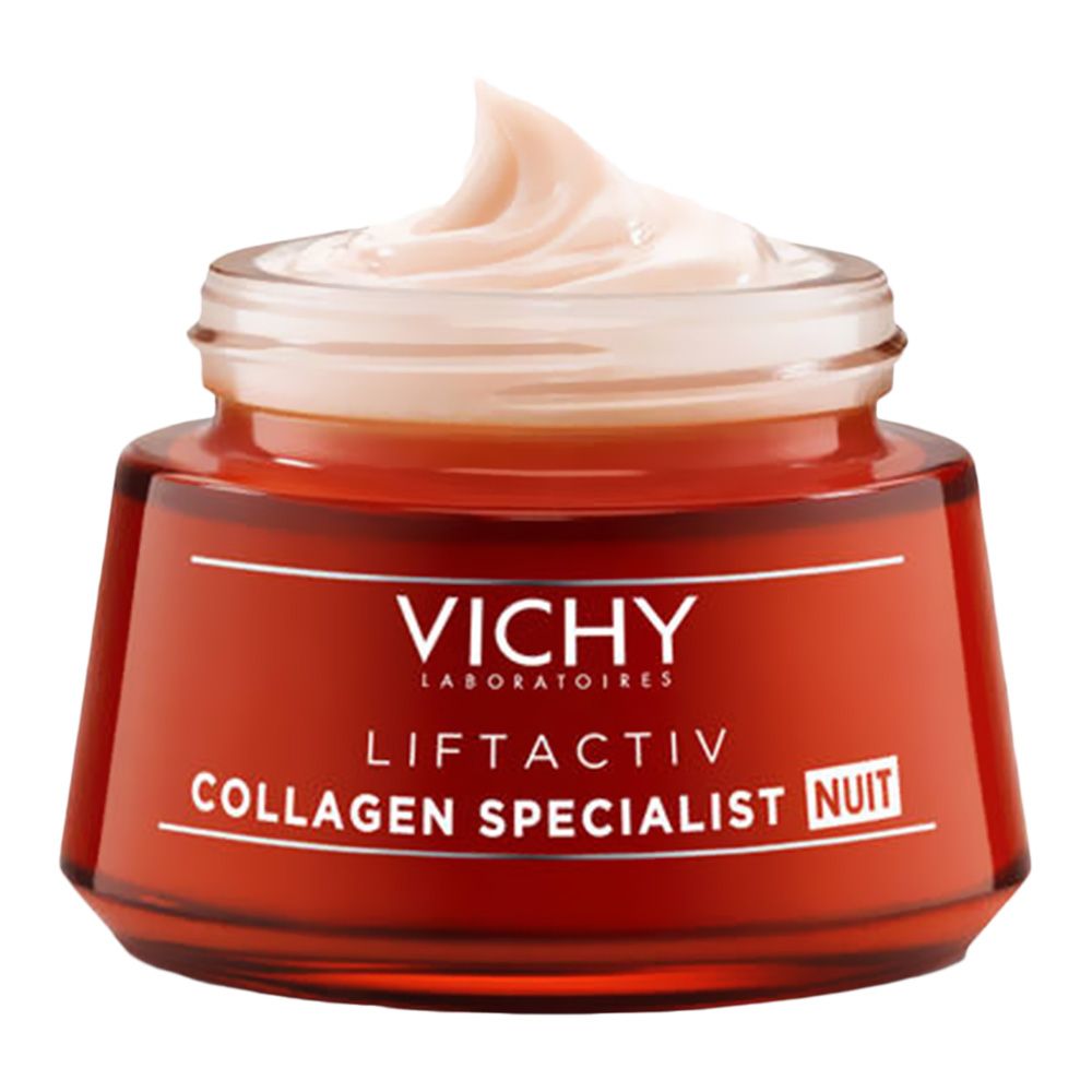 Vichy Liftactiv Collagen Specialist Anti-Aging & Brightening Face Moisturizing Night Cream 50ml - Easy Pharmacy LLC
