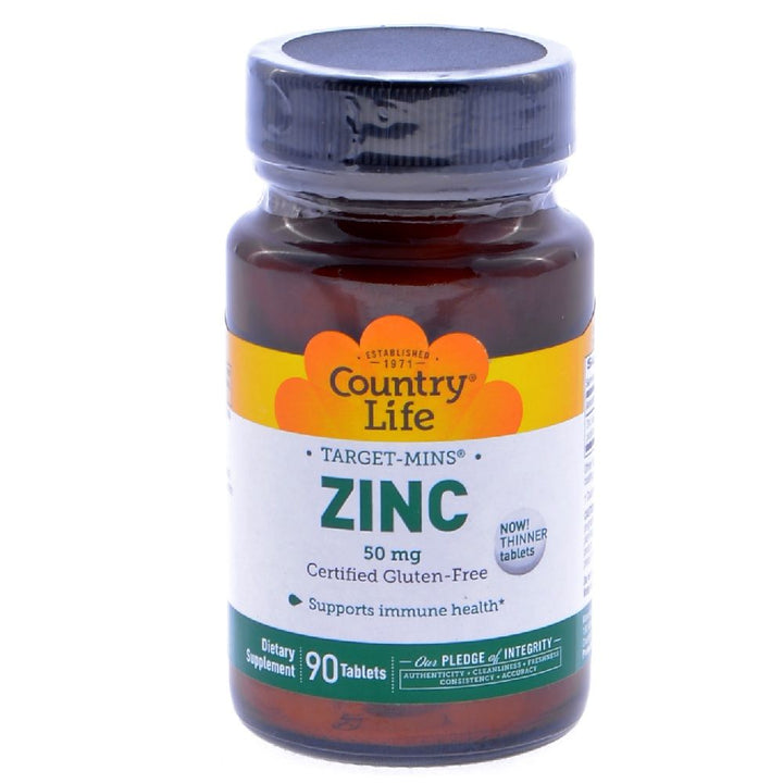 Country Life Zinc 50 mg Tablets 90's + Fingertip Pulse Oximeter Adult - Easy Pharmacy LLC