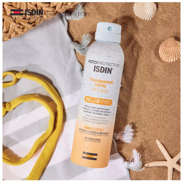 Isdin Fotoprotector Wet Skin Transparent Spray SPF50+ 250 mL - Easy Pharmacy LLC
