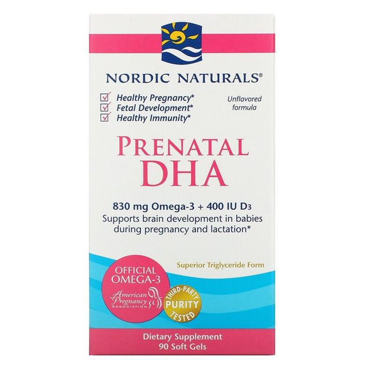 Nordic Naturals Prenatal DHA Omega 3 with Vit D3 Softgel 90's - Easy Pharmacy LLC