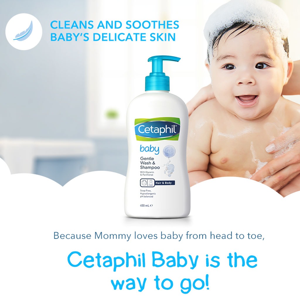 Cetaphil Baby Gentle Wash and Shampoo Pump 400 mL - Easy Pharmacy LLC