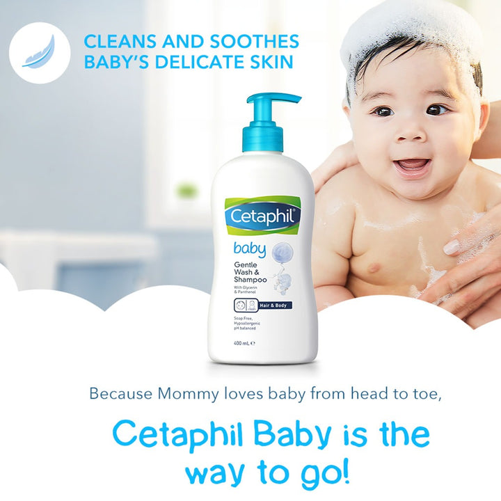 Cetaphil Baby Gentle Wash and Shampoo Pump 400 mL - Easy Pharmacy LLC