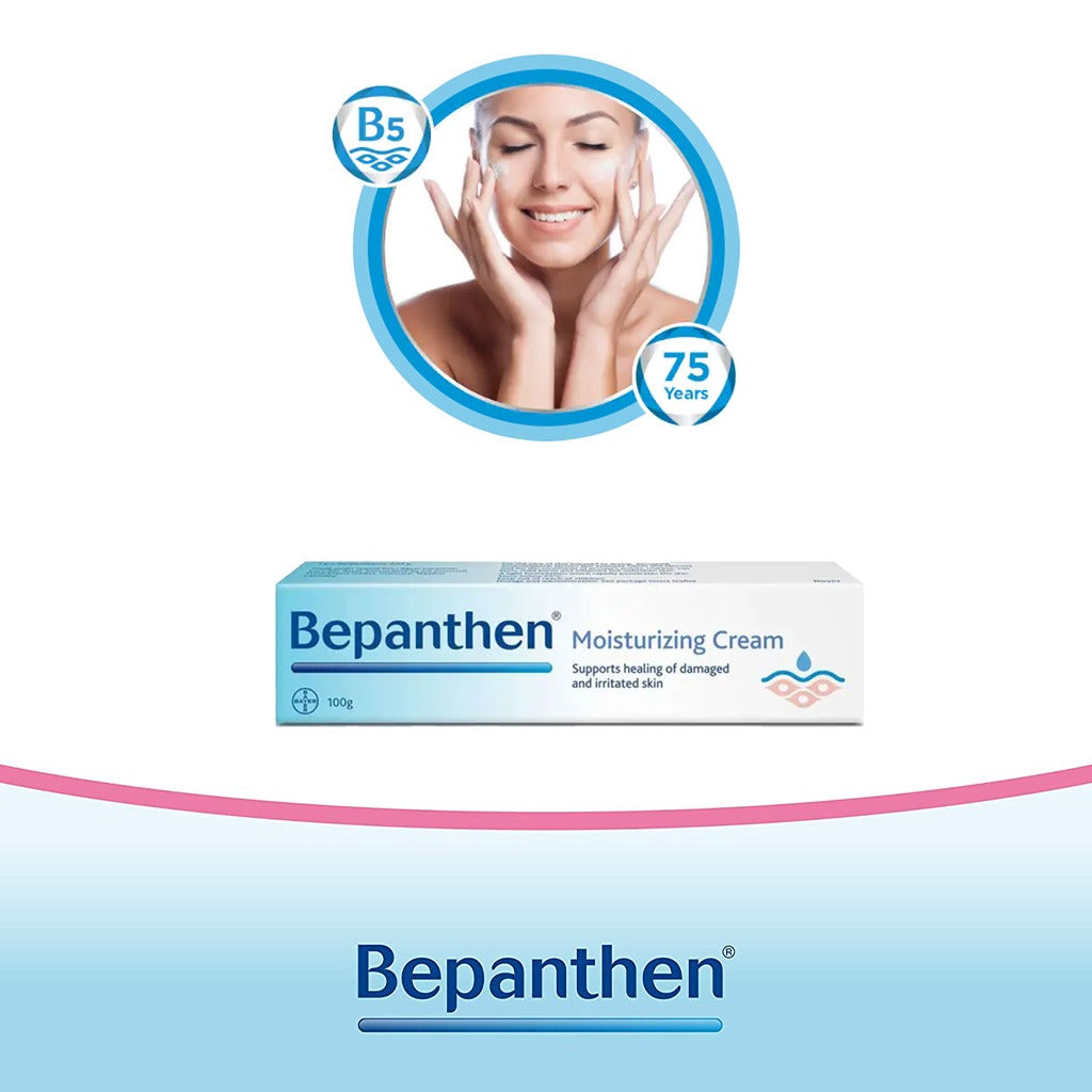 Bepanthen Moisturizing Cream For Dry, Damaged & Irritated Skin 100g - Easy Pharmacy LLC