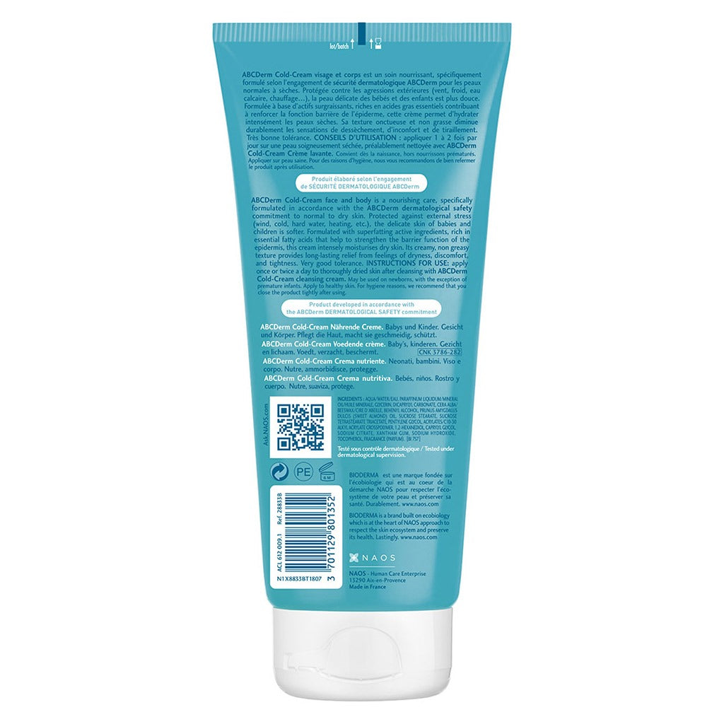Bioderma ABC Derm Cold-Cream Face & Body Cream 200 mL - Easy Pharmacy LLC