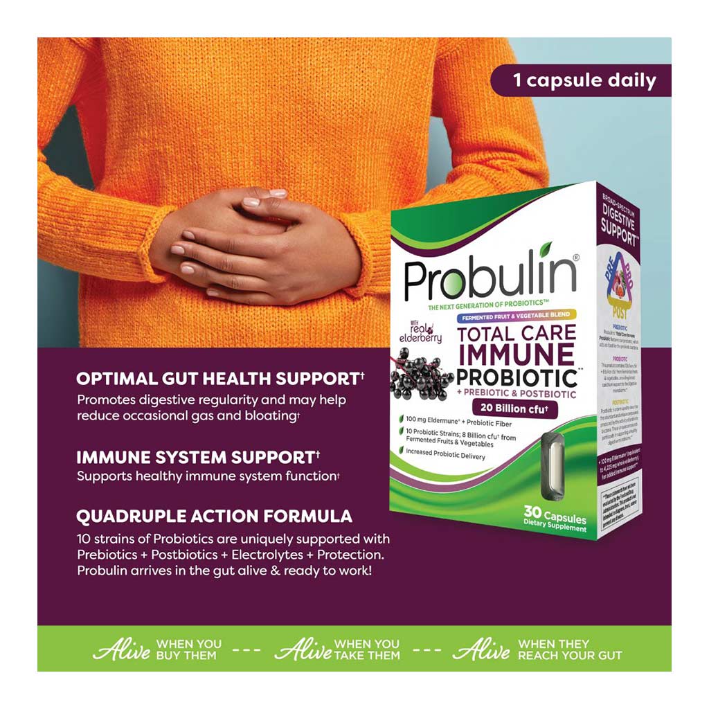 Probulin Total Care Immune Probiotic Capsules For Digestive Support, Pack of 30's - Easy Pharmacy LLC