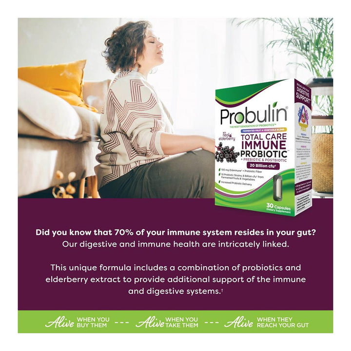 Probulin Total Care Immune Probiotic Capsules For Digestive Support, Pack of 30's - Easy Pharmacy LLC
