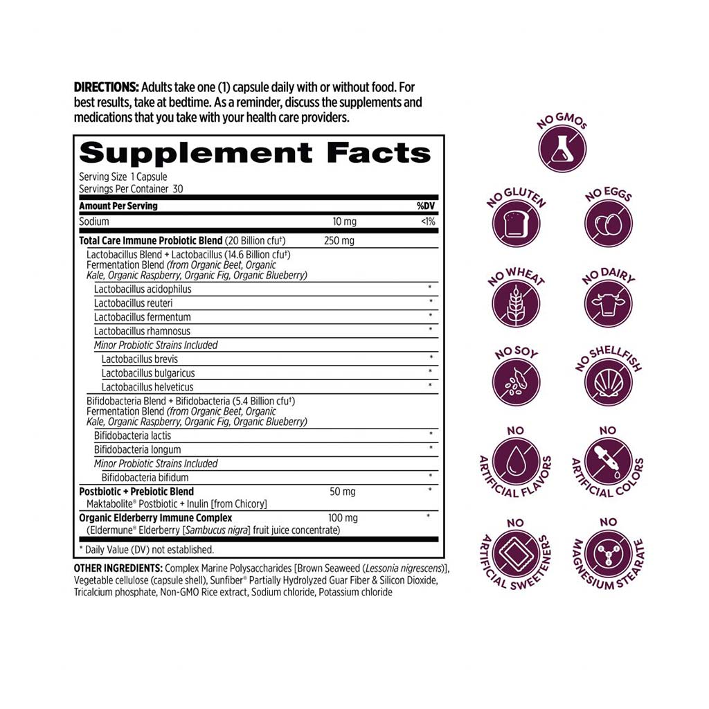 Probulin Total Care Immune Probiotic Capsules For Digestive Support, Pack of 30's - Easy Pharmacy LLC