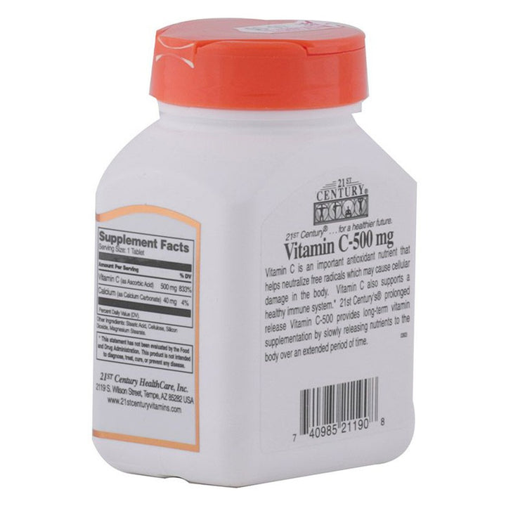 21st Century Vitamin C 500mg Prolonged Release Tablets For Antioxidant & Immunity Support, Pack of 110's - Easy Pharmacy LLC