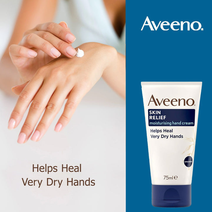 Aveeno Skin Relief Moisturising Hand Cream For Very dry hands 75 mL - Easy Pharmacy LLC