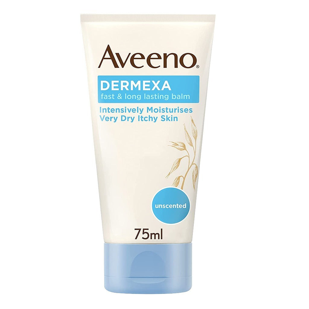 Aveeno Dermexa Fast & Long-lasting Moisturizing Balm For very dry itchy skin 75 mL - Easy Pharmacy LLC