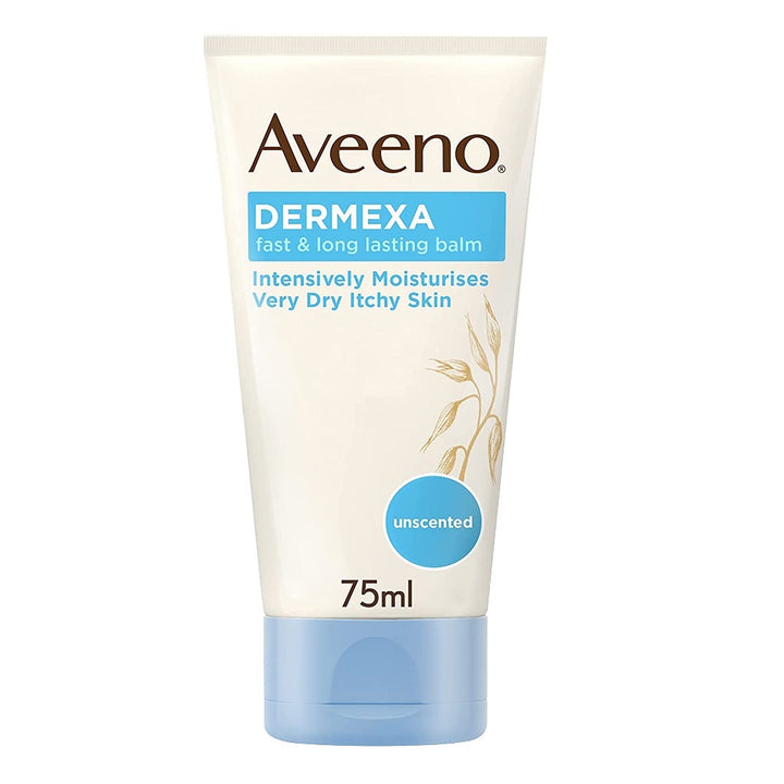 Aveeno Dermexa Fast & Long-lasting Moisturizing Balm For very dry itchy skin 75 mL - Easy Pharmacy LLC