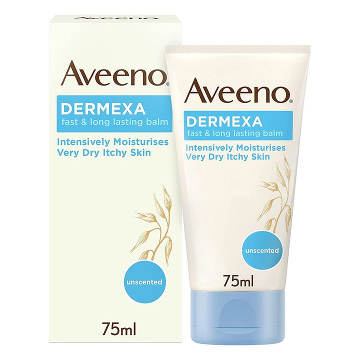 Aveeno Dermexa Fast & Long-lasting Moisturizing Balm For very dry itchy skin 75 mL - Easy Pharmacy LLC