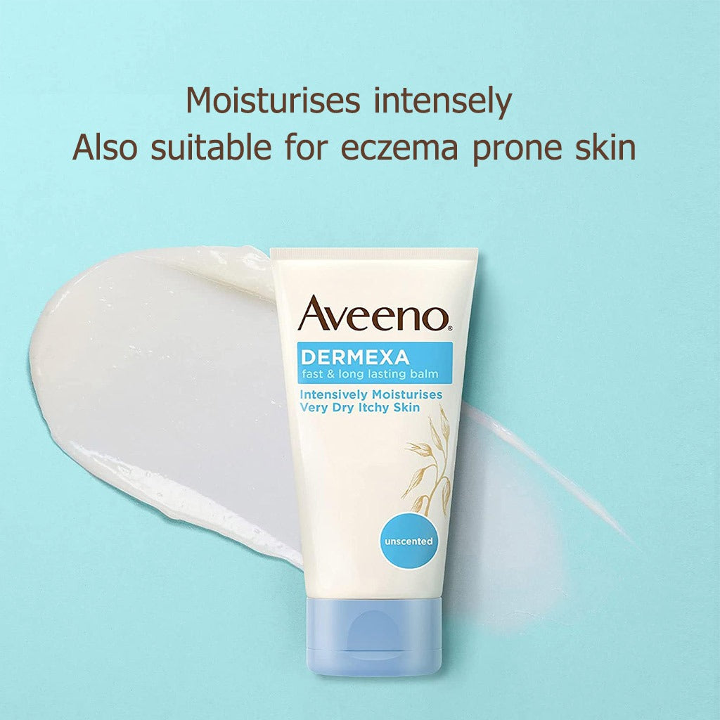 Aveeno Dermexa Fast & Long-lasting Moisturizing Balm For very dry itchy skin 75 mL - Easy Pharmacy LLC
