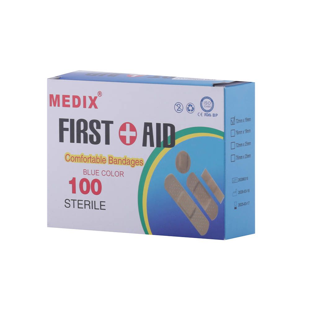 Medix First Aid Comfortable Sterile Bandage Blue 100's - Easy Pharmacy LLC