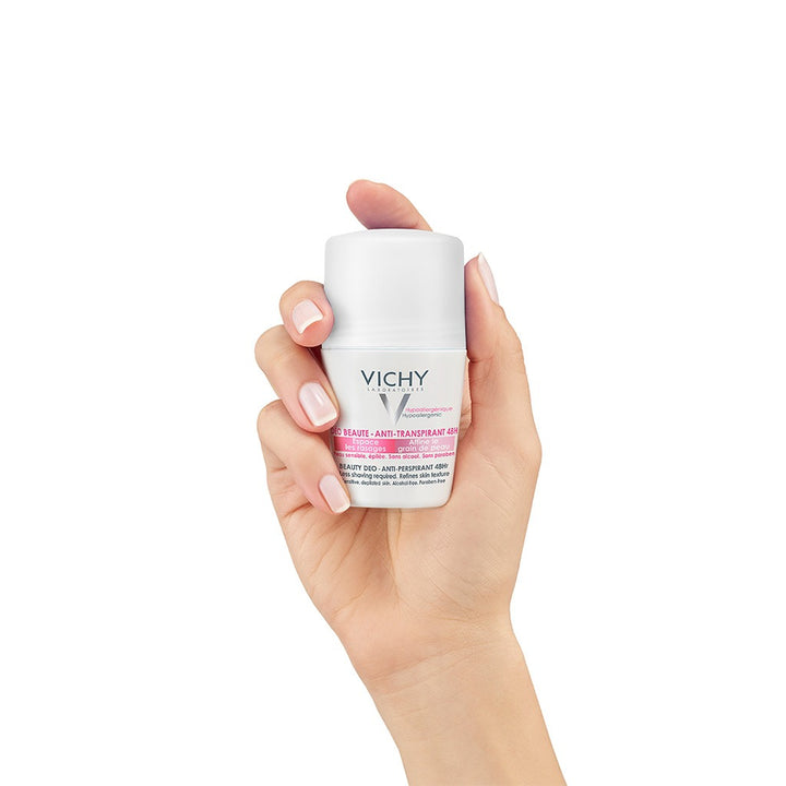 Vichy 48 Hours Anti Perspirant Beauty Deodorant Roll-On For Women 50ml, Buy 1 Get 50% Off On 2nd Piece, Promo Pack - Easy Pharmacy LLC