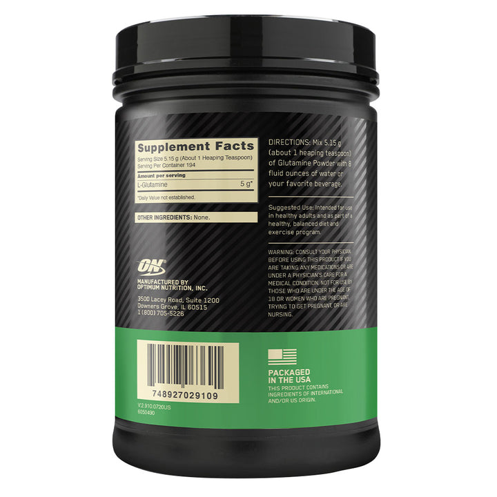 Optimum Nutrition Glutamine Powder Unflavored 1000g - Easy Pharmacy LLC