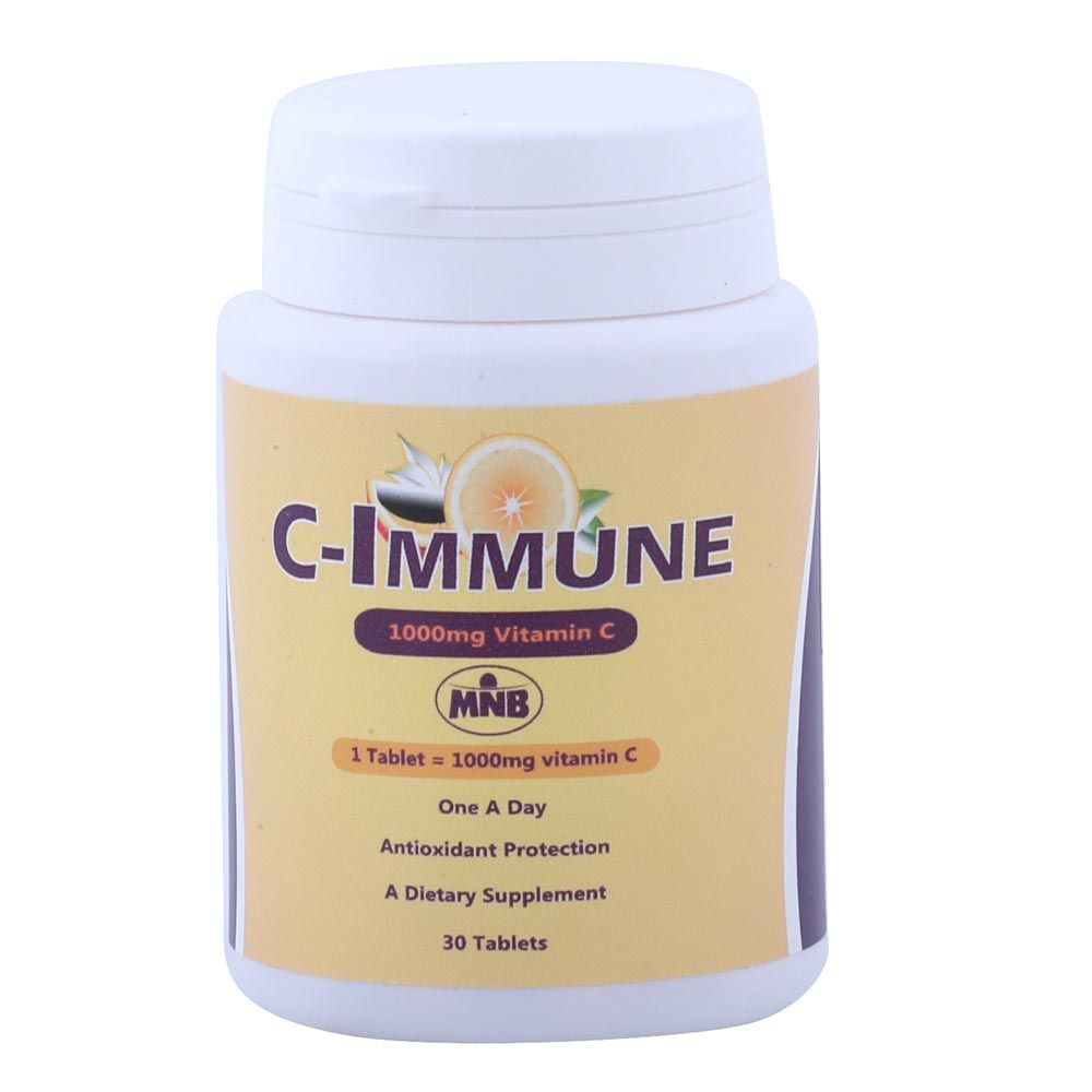 MNB C-Immune Vitamin C 1 g Film Coated Tablet 30's - Easy Pharmacy LLC