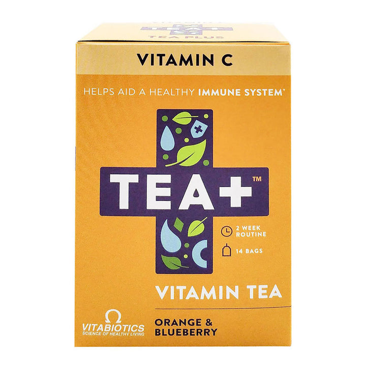 Vitabiotics Tea+ Vitamin C Vitamin Tea For Immune Support, Pack of 14's - Easy Pharmacy LLC