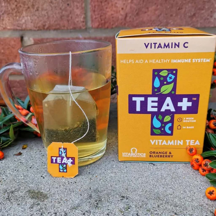 Vitabiotics Tea+ Vitamin C Vitamin Tea For Immune Support, Pack of 14's - Easy Pharmacy LLC