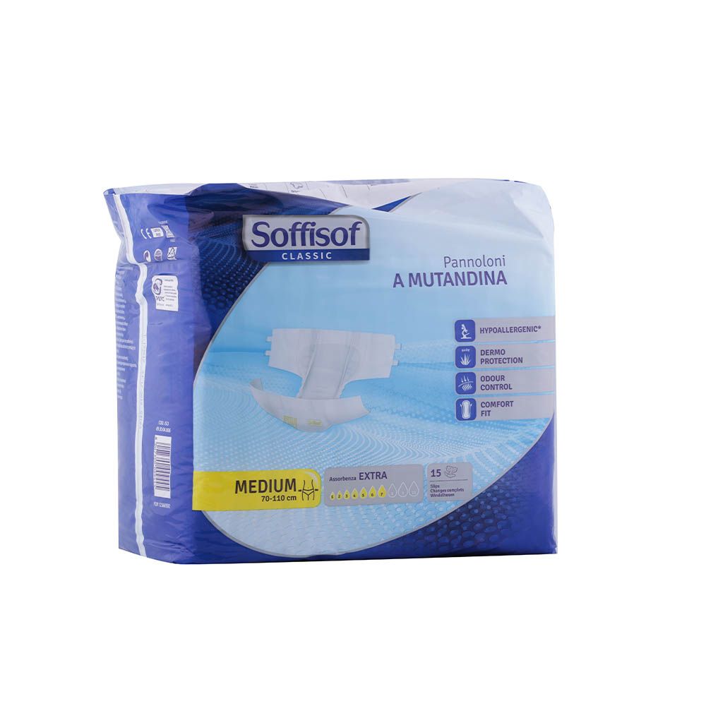 Soffisof Classic Adult Diaper 70-110 cm Medium 15's - Easy Pharmacy LLC