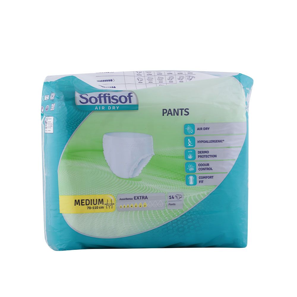 Soffisof Air Dry Pants Adult Diaper 70-110 cm Medium 14's - Easy Pharmacy LLC