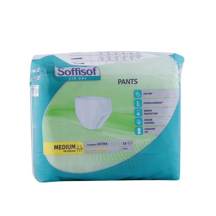 Soffisof Air Dry Pants Adult Diaper 70-110 cm Medium 14's - Easy Pharmacy LLC