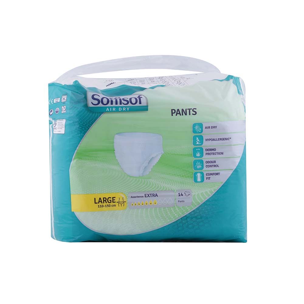 Soffisof Air Dry Pants Adult Diaper 110-150cm Large 14's - Easy Pharmacy LLC