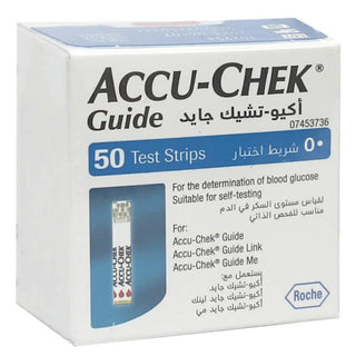 Accu-Chek Guide Blood Sugar Test Strips 50 Count For Glucose Testing In Fresh Capillary Whole Blood