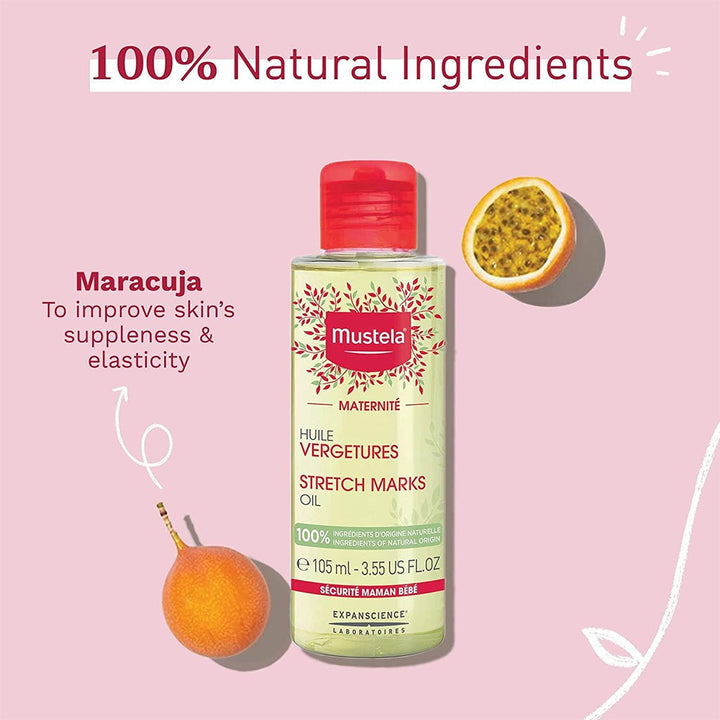 Mustela Maternite Stretch Marks Oil For Maternity Stretch Marks Prevention, Fragrance-Free 105ml - Easy Pharmacy LLC