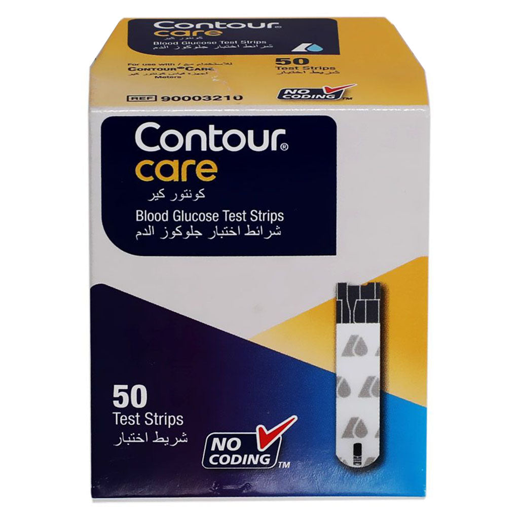 Ascensia Contour Care Blood Glucose Test Strips, Pack of 50's - Easy Pharmacy LLC