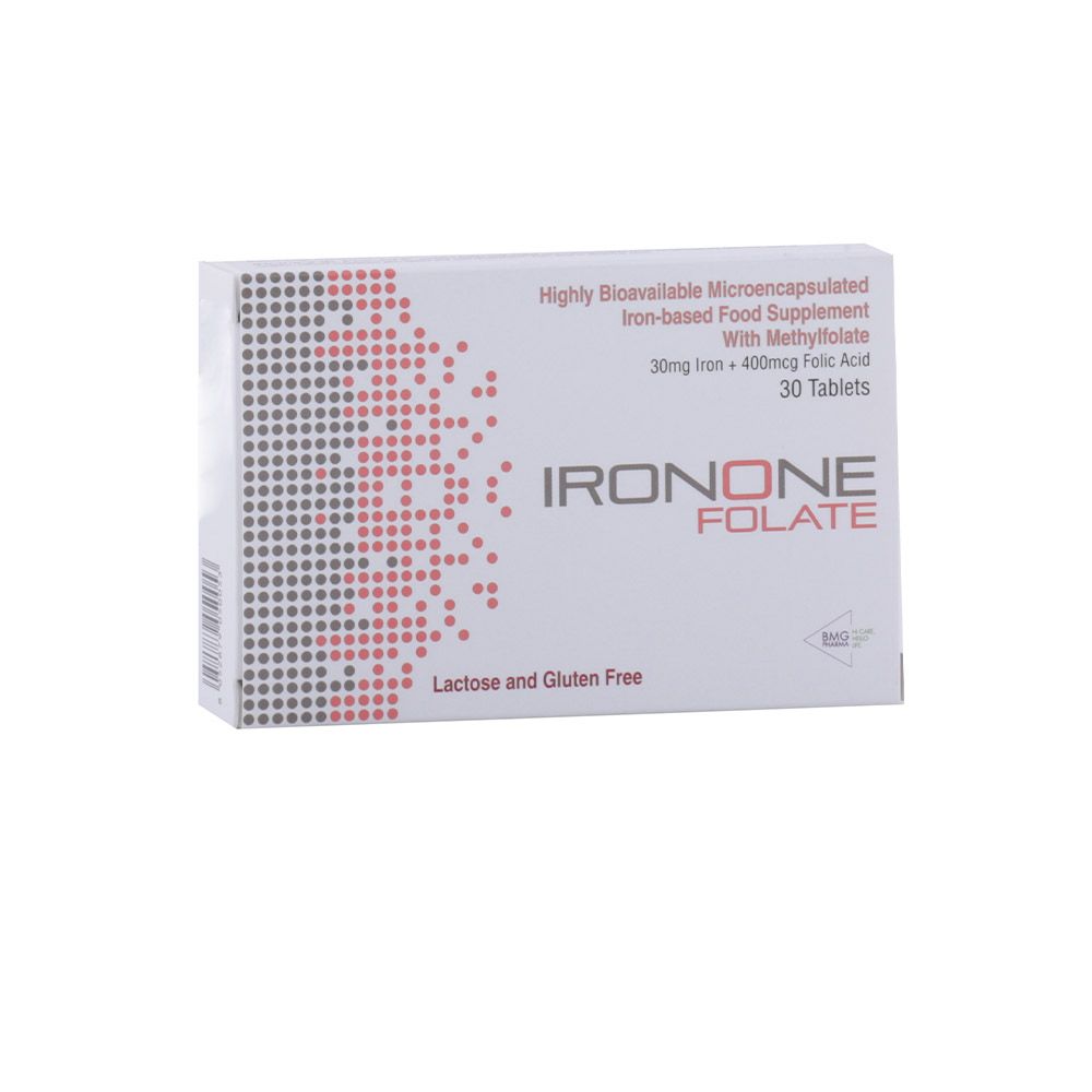 Ironone Folate Iron And Folic Acid Tablets 30's - Easy Pharmacy LLC