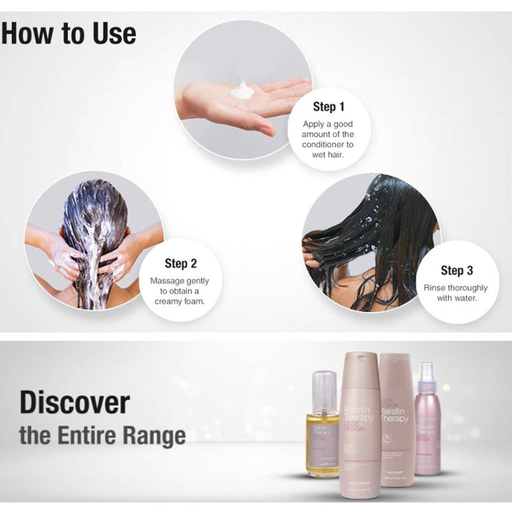 Alfaparf Keratin Therapy Lisse Design Maintenance Conditioner For Smooth & Shiny Hair 250ml - Easy Pharmacy LLC