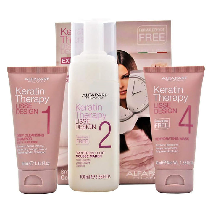 Alfaparf Keratin Therapy Lisse Design Express Hair Smoothing Kit For Smooth & Defined Hair - Easy Pharmacy LLC