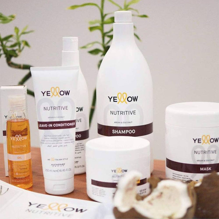 Alfaparf Yellow Nutritive Nourishing Leave-In Conditioner With Argan Oil & Coconut Oil For Dry Hair 250ml - Easy Pharmacy LLC