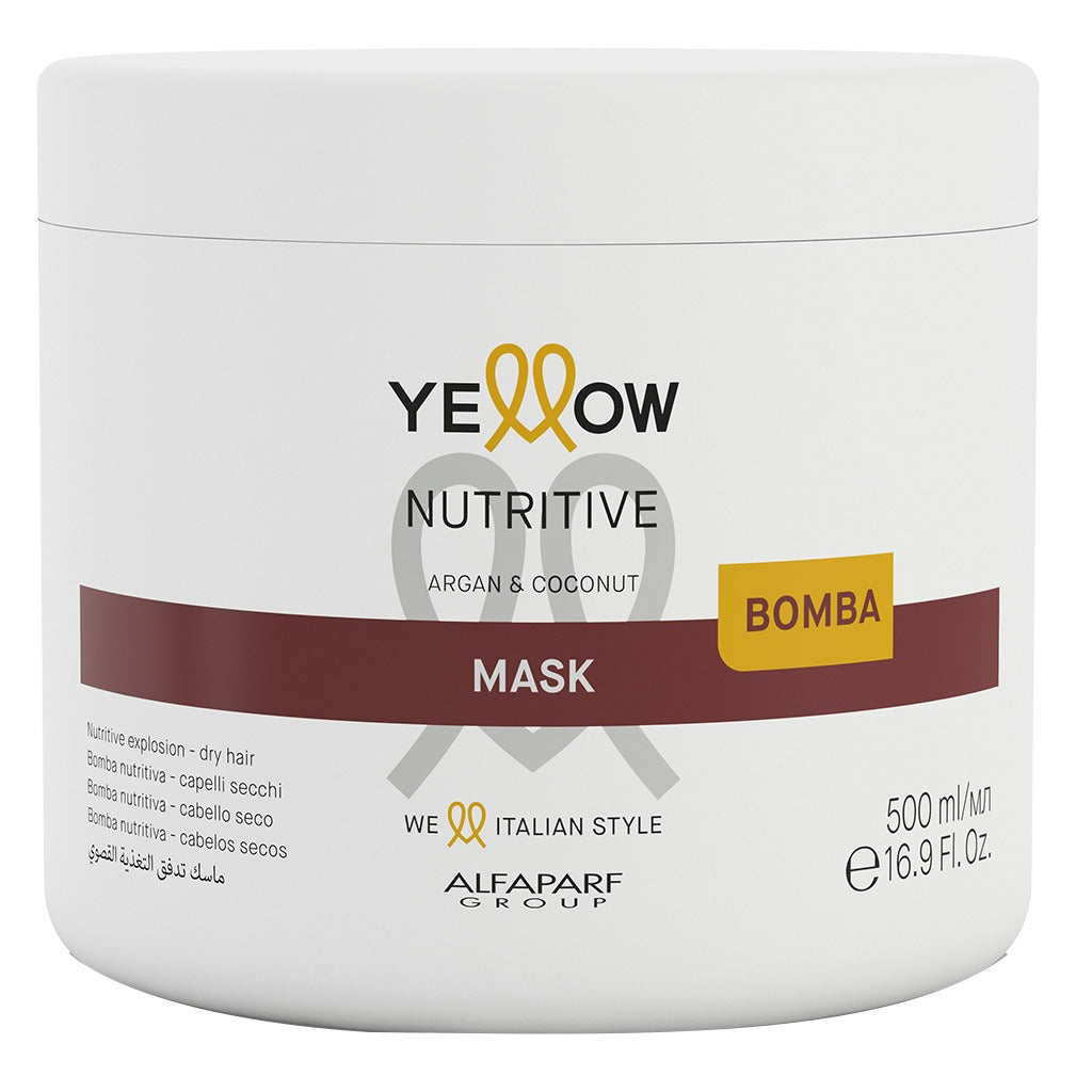 Alfaparf Yellow Nutritive Argan & Coconut Hair Nourishing Mask For Dry Hair 500ml - Easy Pharmacy LLC