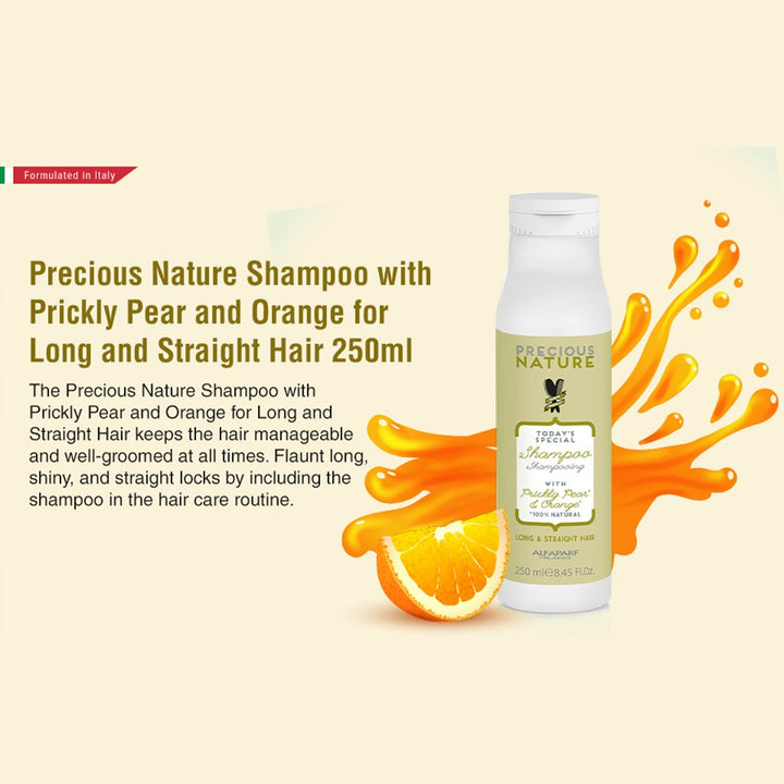 Alfaparf Precious Nature Shampoo With Prickly Pear & Orange For Long & Straight Hair 250ml - Easy Pharmacy LLC