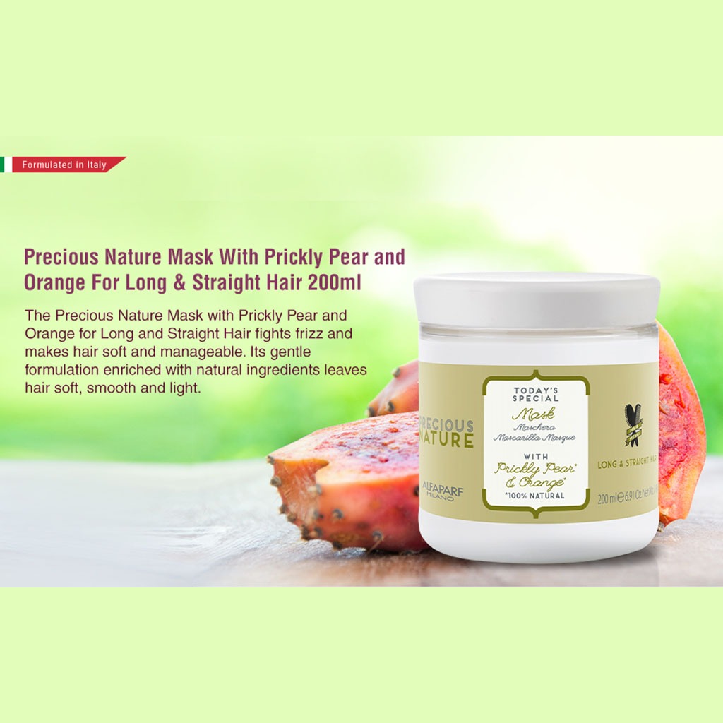 Alfaparf Precious Nature Long & Straight Hair Mask With Prickly Pear & Orange 200ml - Easy Pharmacy LLC