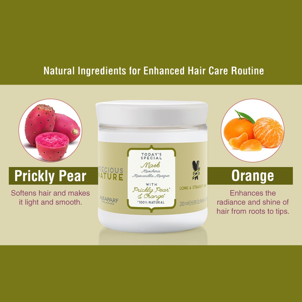 Alfaparf Precious Nature Long & Straight Hair Mask With Prickly Pear & Orange 200ml - Easy Pharmacy LLC