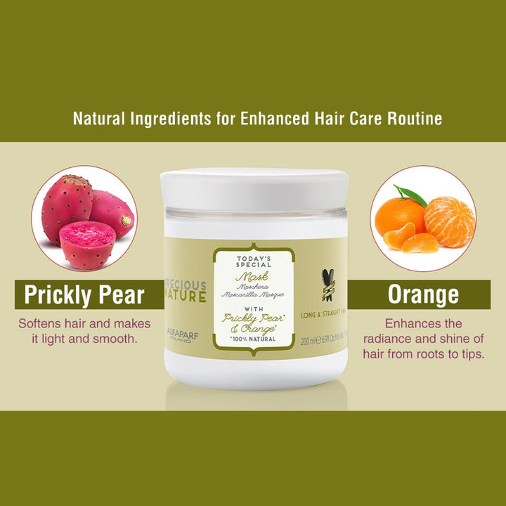 Alfaparf Precious Nature Long & Straight Hair Mask With Prickly Pear & Orange 200ml - Easy Pharmacy LLC