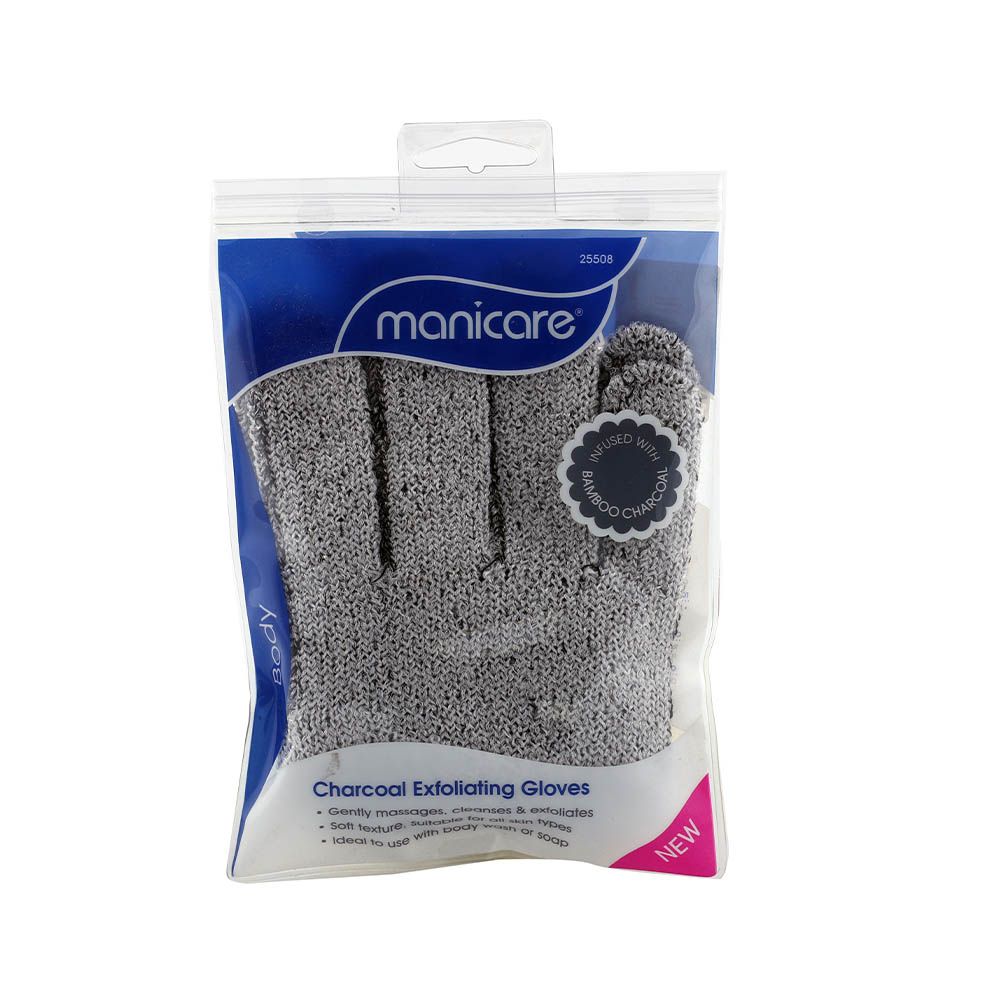 Manicare Charcoal Exfoliating Gloves Pair 1's 25508 - Easy Pharmacy LLC