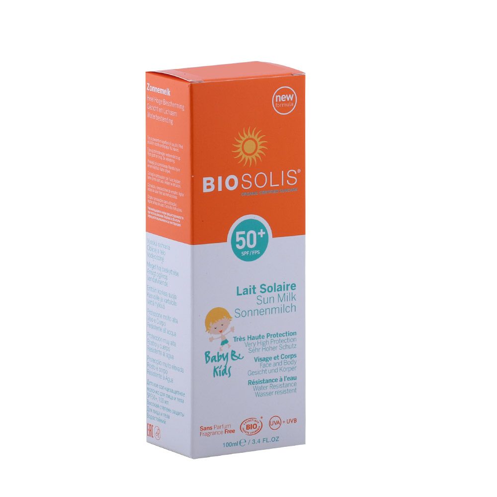 Biosolis Baby And Kids Sun Milk SPF50+ Cream 100 mL - Easy Pharmacy LLC
